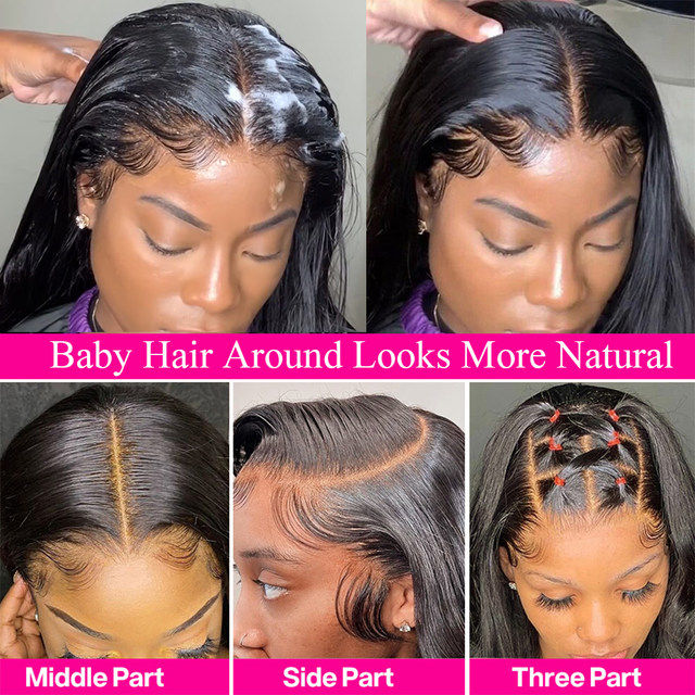 Thumbnail: Full Lace Frontal Glue-less Straight Wig - Natural Colour