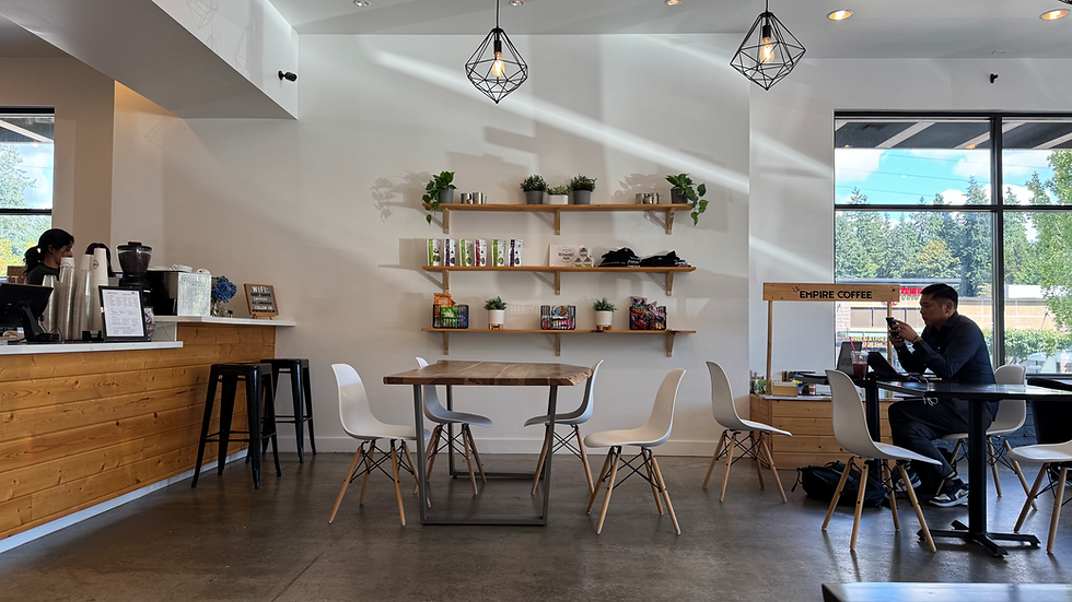 Empire coffee shop vibe and working