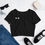 Thumbnail: Will lift for tacos Women’s Crop Top B&W colored text