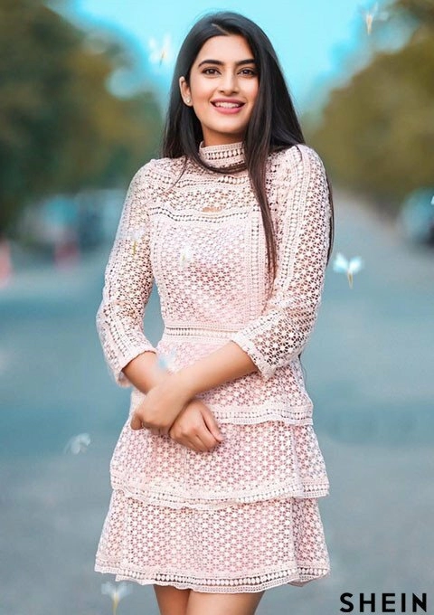 Thumbnail: Women's Tiered Guipure Lace Dress (SHN)