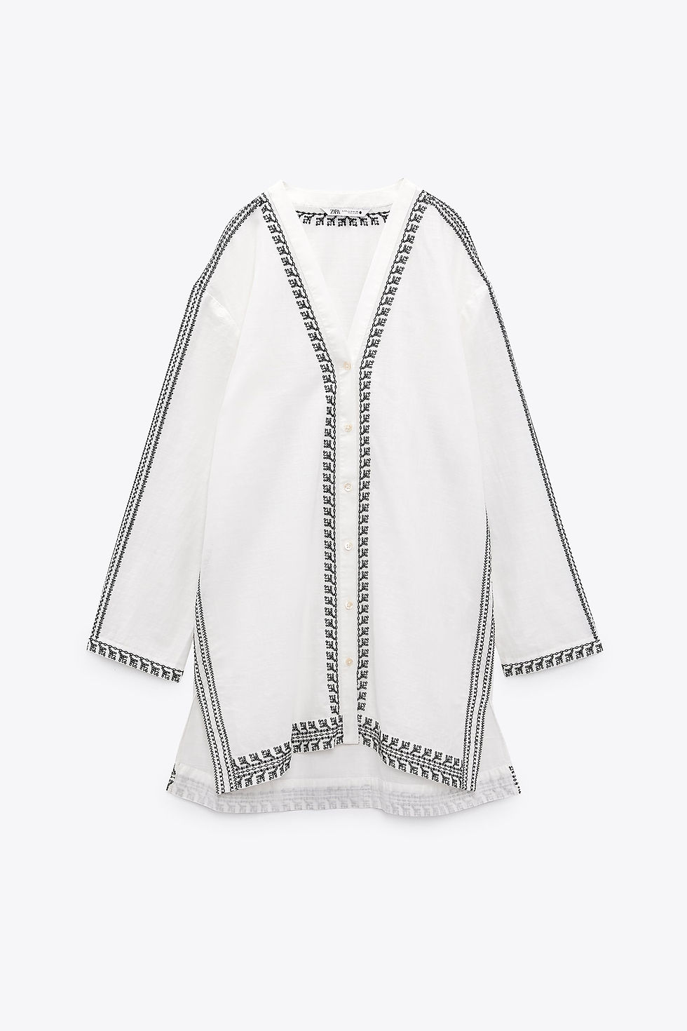 Thumbnail: Women Embroidered Tunic Dress (ZRA)