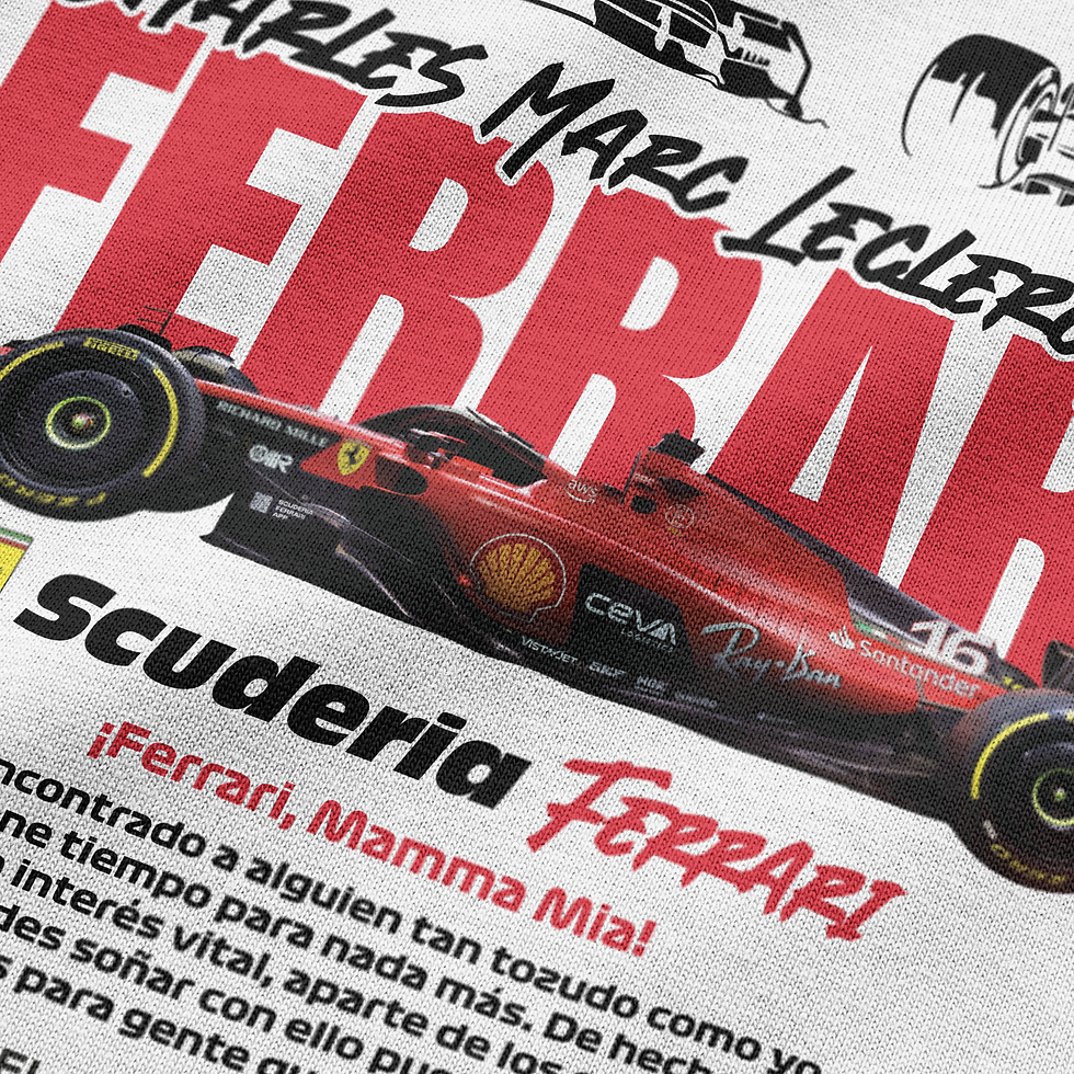 Thumbnail: DRPPLY Oversized Ferrari Leclerc Formula 1 T-shirt