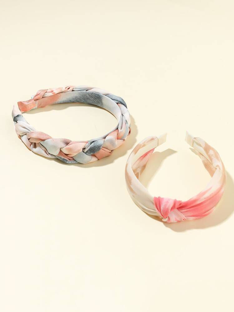 Thumbnail: Women's 2pcs Knot Decor Hair Hoop (SHN)