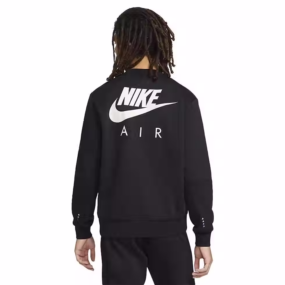 Thumbnail: Men Air Brushed Fleece Black Sweatshirt (NK)