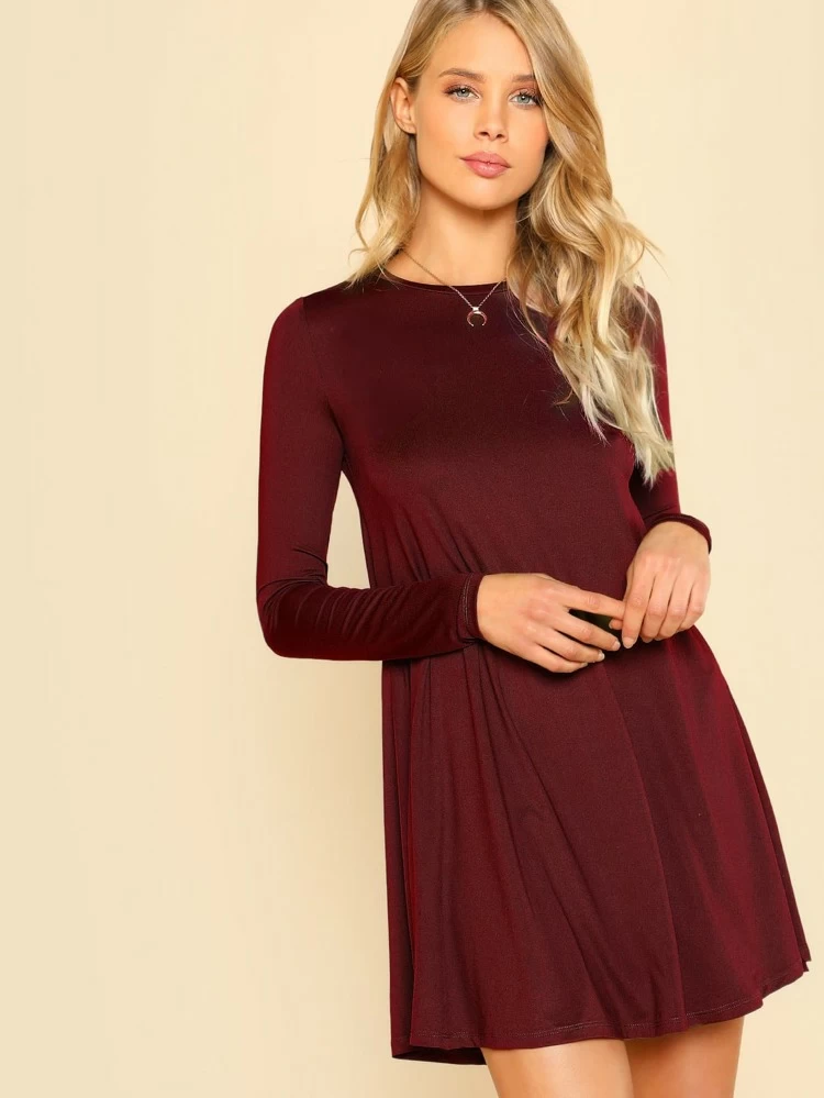 Thumbnail: Women's Solid Swing Dress (SHN)