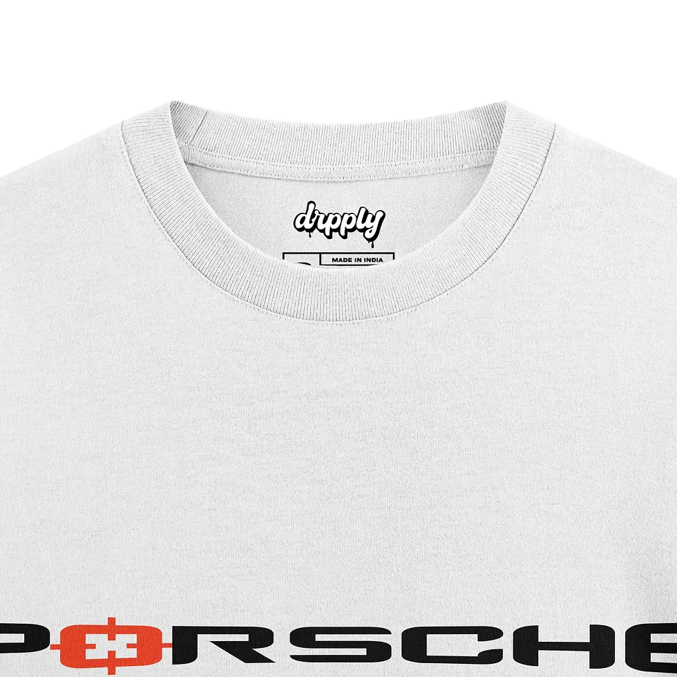 Thumbnail: DRPPLY Oversized White Porsche T-shirt
