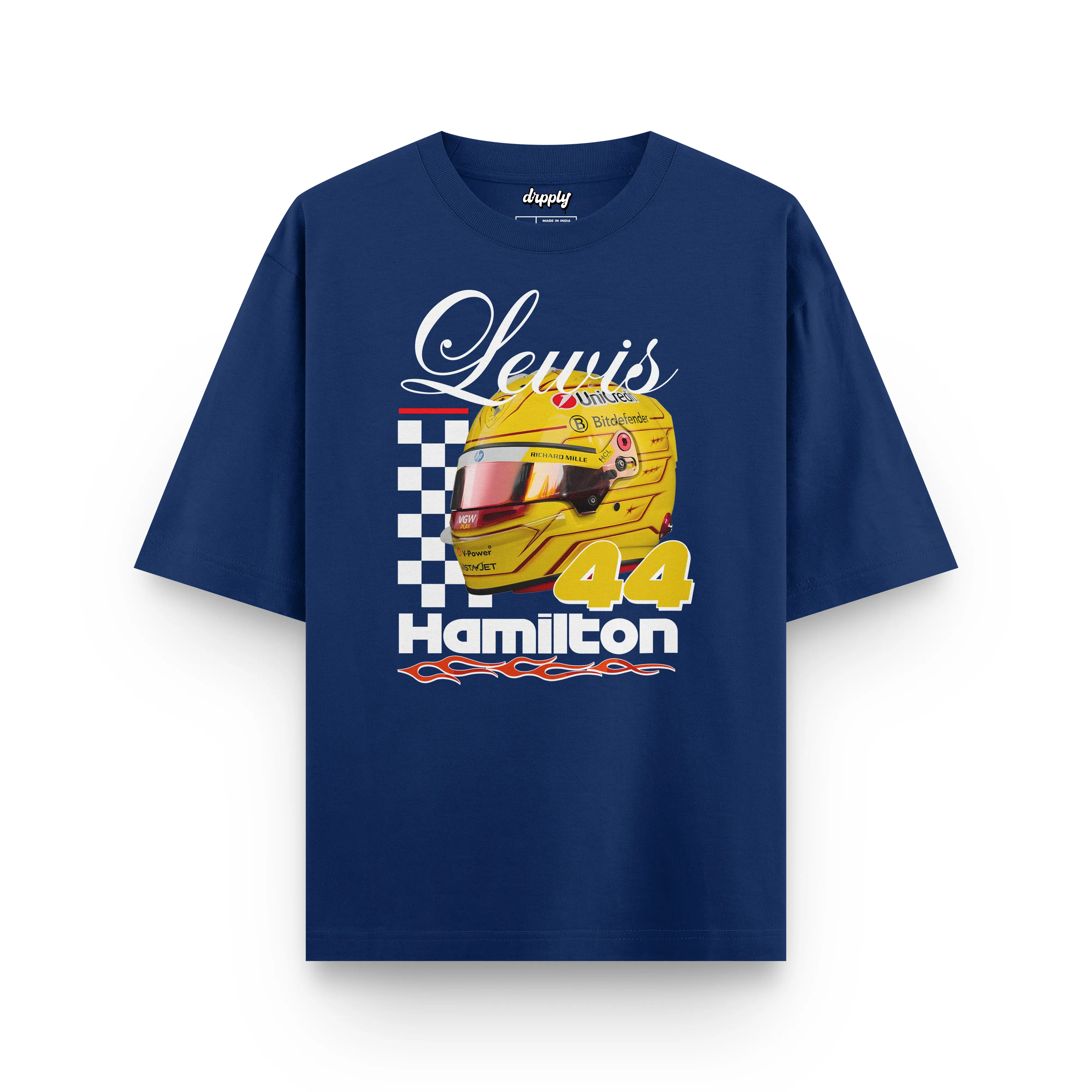 DRPPLY Oversized Navy Lewis Hamilton T-shirt