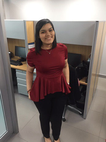 Thumbnail: Women's Plus Ruffle Hem Solid Top (SHN)