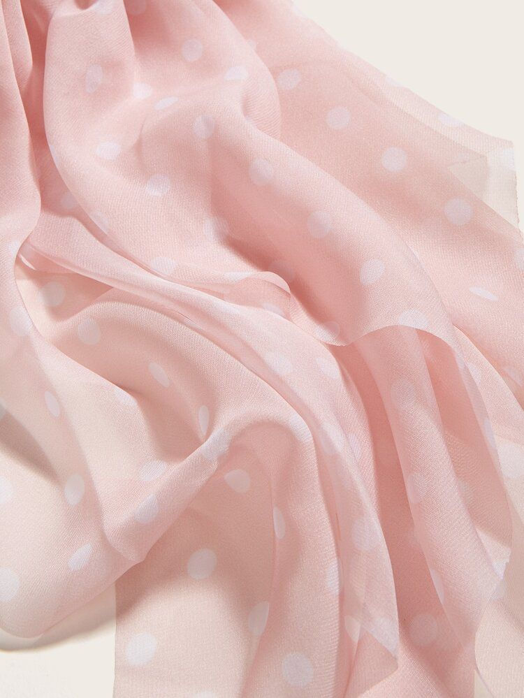 Thumbnail: Women's Polka Dot Pattern Scrunchie Scarf (SHN)