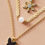 Thumbnail: Women's 3pcs Butterfly & Faux Pearl Charm Necklace (SHN)