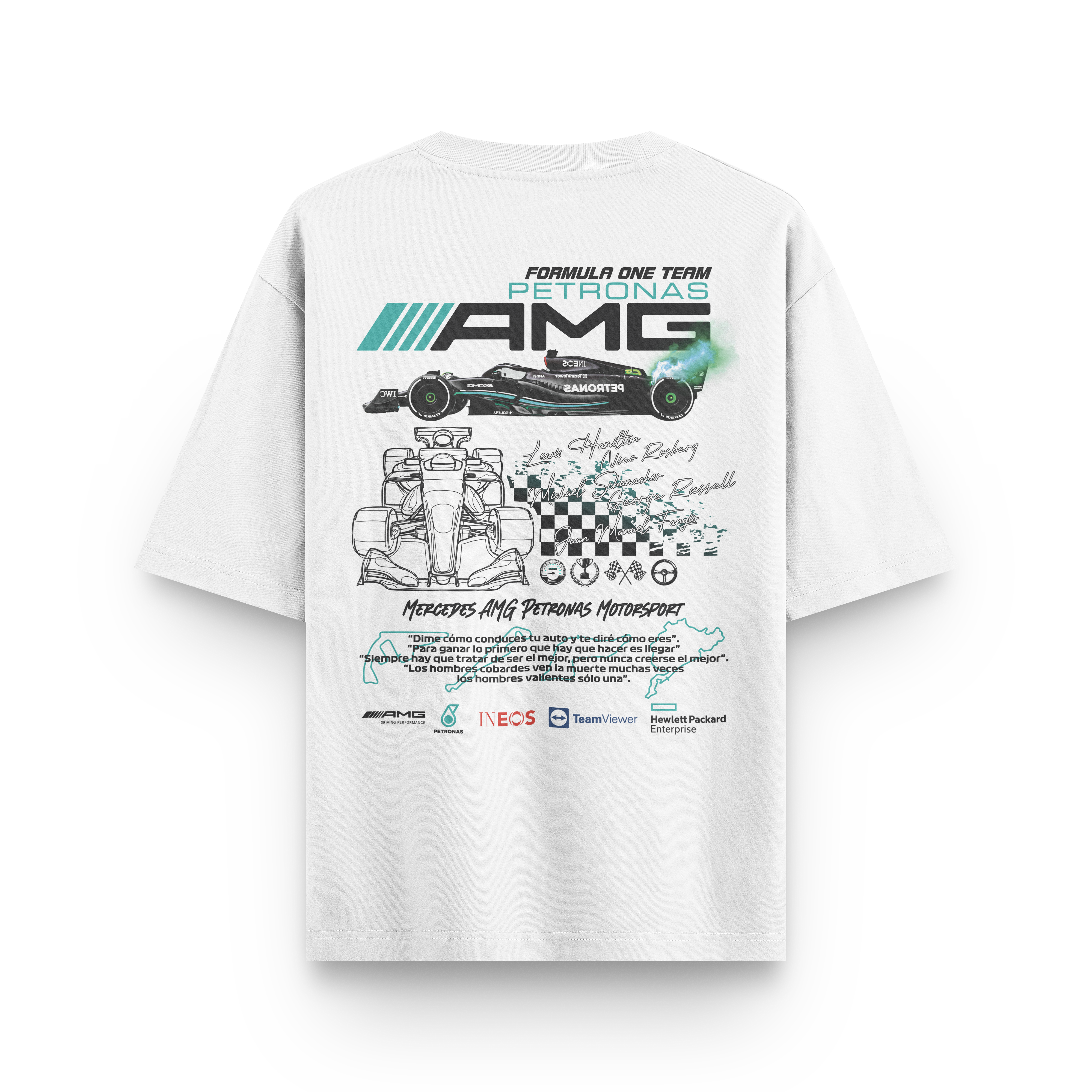 DRPPLY Oversized Mercedes AMG Petronas Motorsport T-shirt