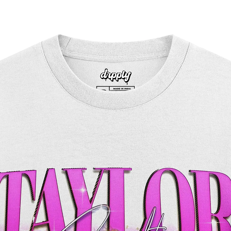 Thumbnail: DRPPLY Oversized Taylor Swift White T-shirt