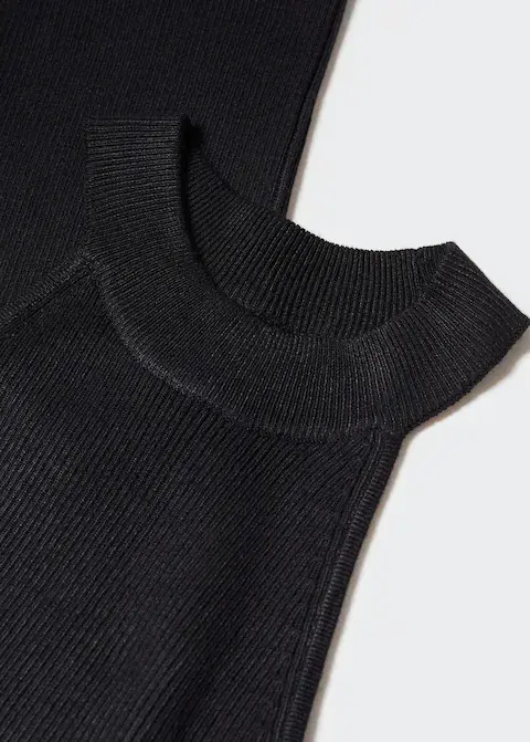 Thumbnail: Women Halter-neck knitted Dress (MNG)