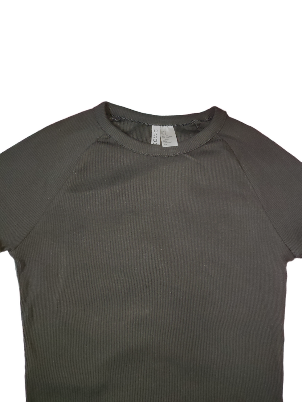 Thumbnail: H&M Women Cap-sleeved Black T-shirt (MH)