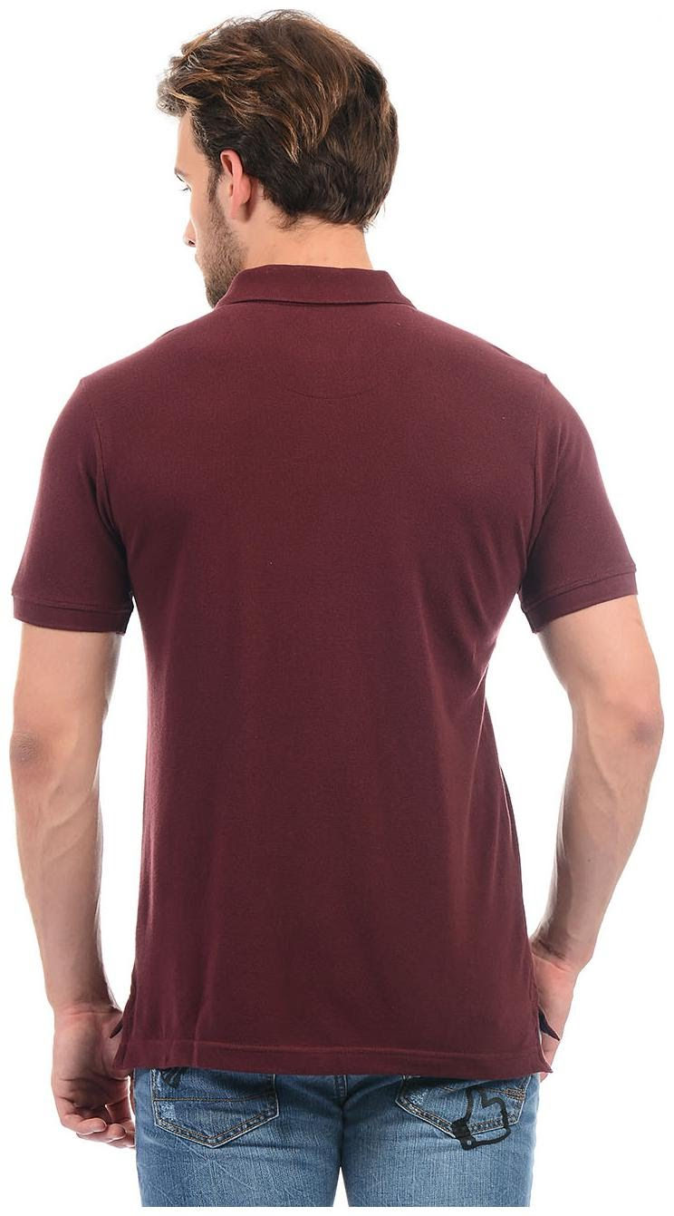 Thumbnail: Men Aero Maroon Regular Fit Cotton Polo / C