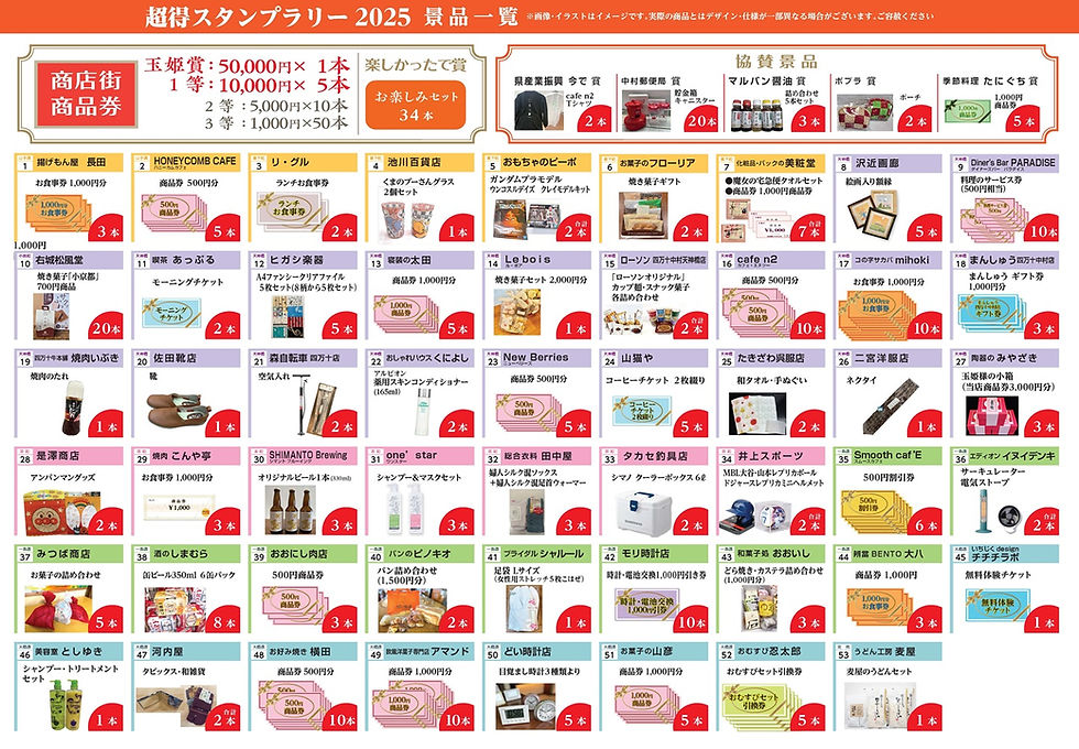今年のスタンプラリー、お楽しみくじ350本を発表します!抽選会場は、12月6日(土)10時~15時、一條神社境内入ってすぐ♪