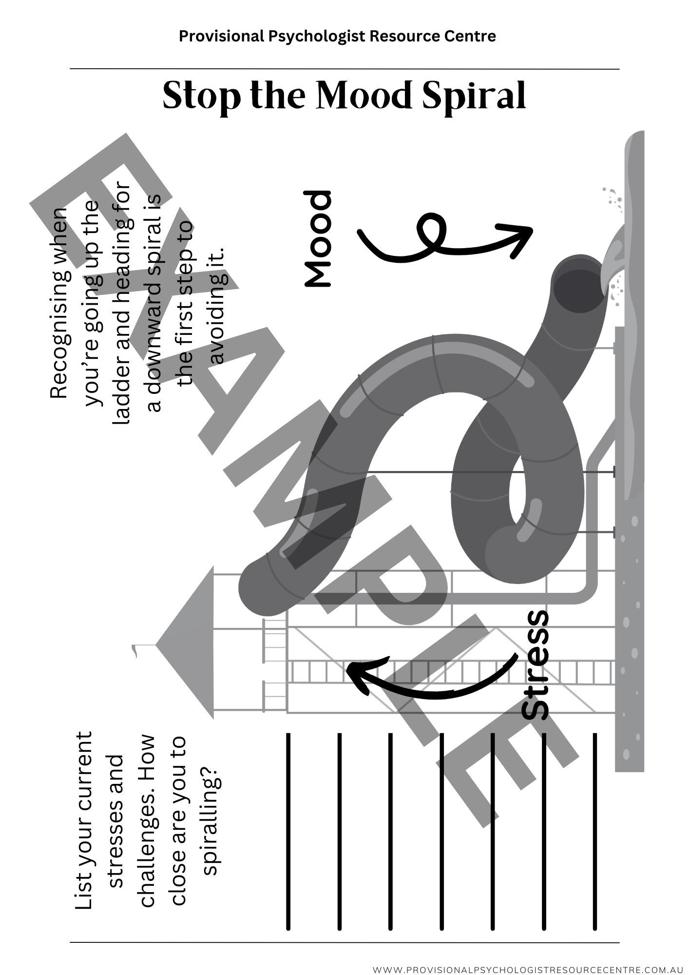 Stopping the Spiral Worksheet