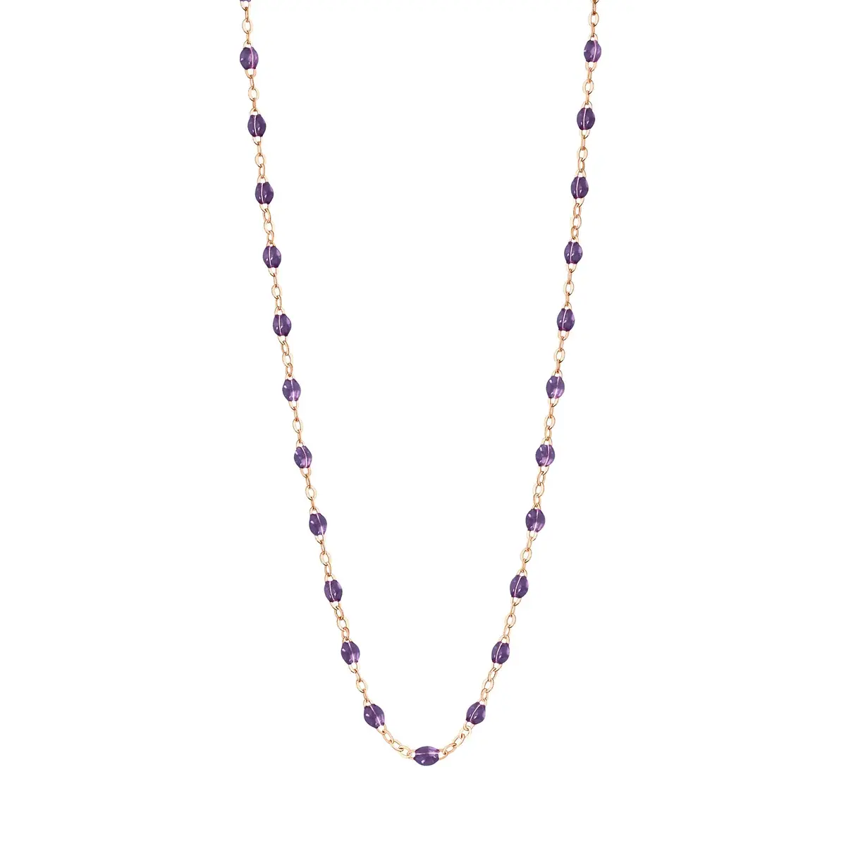 Collier violet Classique Gigi, or rose