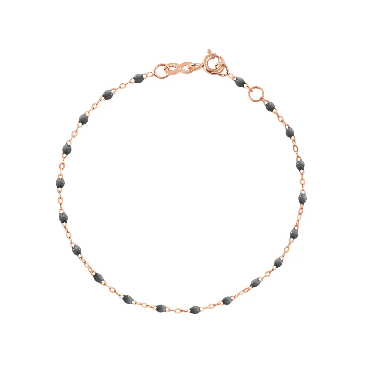 Bracelet gris foncé Classique Gigi, or rose