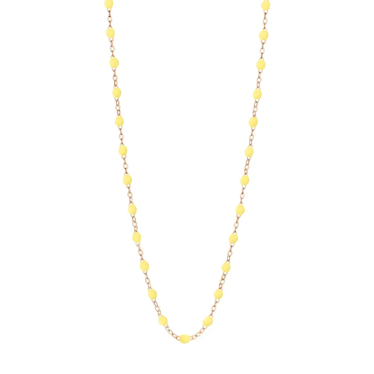 Sautoir mimosa Classique Gigi, or rose, 60 cm