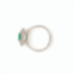 Thumbnail: Pre-owned 18ct White Gold Emerald & Diamond Cluster Ring 