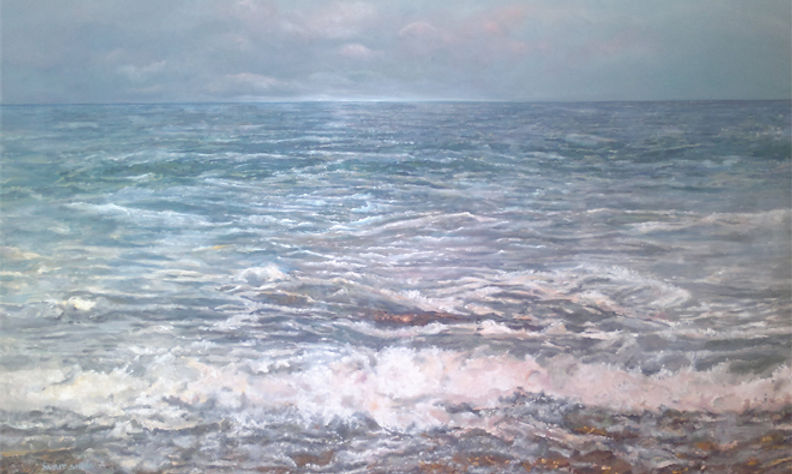 a bleu sea 100X150 cm nurit shany, oil o