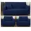 Miniatura: Cubre sillon Diseño tipo hoja 3+1+1 cuerpos-AZUL