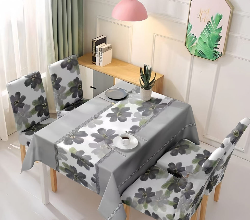 Mantel elegante grueso antimanchas-flores opacas