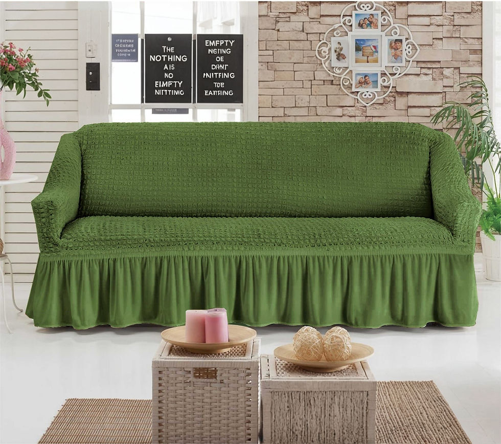 Cubresillón turco 3 Cuerpos-Verde musgo