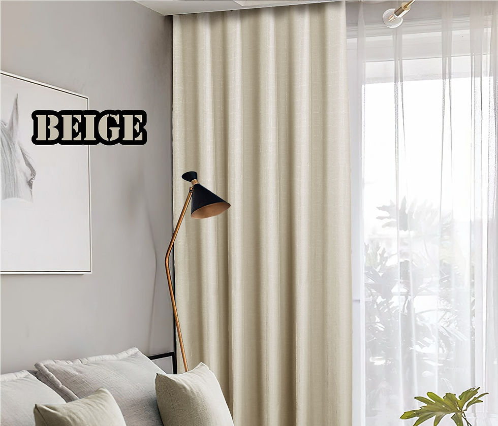 Cortina blackout engomadas -Beige