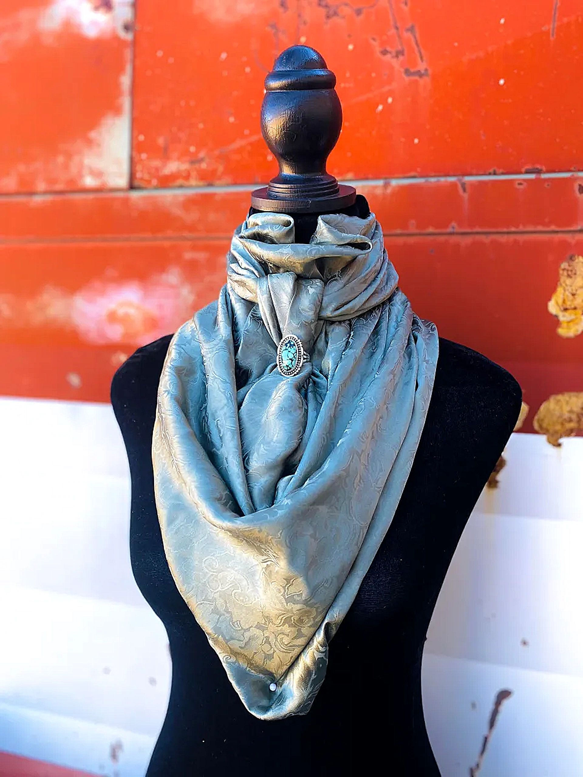 Sage Green Floral Wild Rag