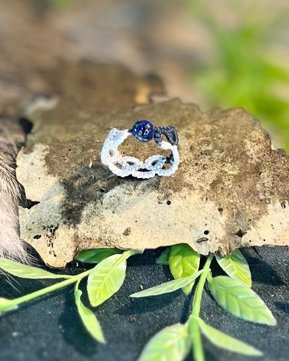 Miniature : Bague sur mesure en frivolité