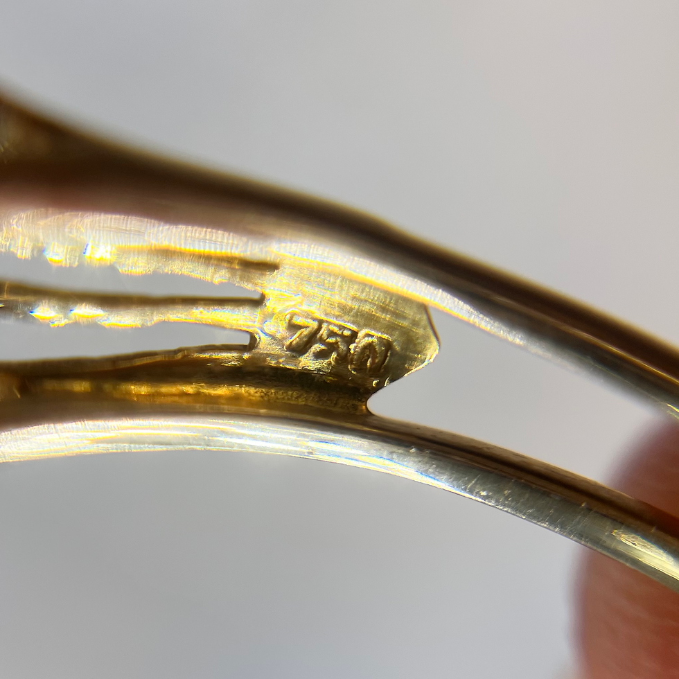 Miniatura: Złoty pierścionek z Cytrynem, Topaz Madeira, w starym stylu