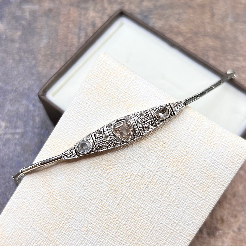 Miniatura: Złota bransoleta Art Deco z diamentami