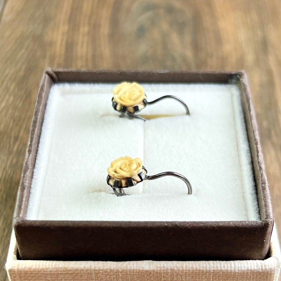 Miniatura: Srebrne kolczyki z różą WWMS, Warmet