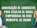 Cunhataí: Educação convoca candidatos para escolha de vagas