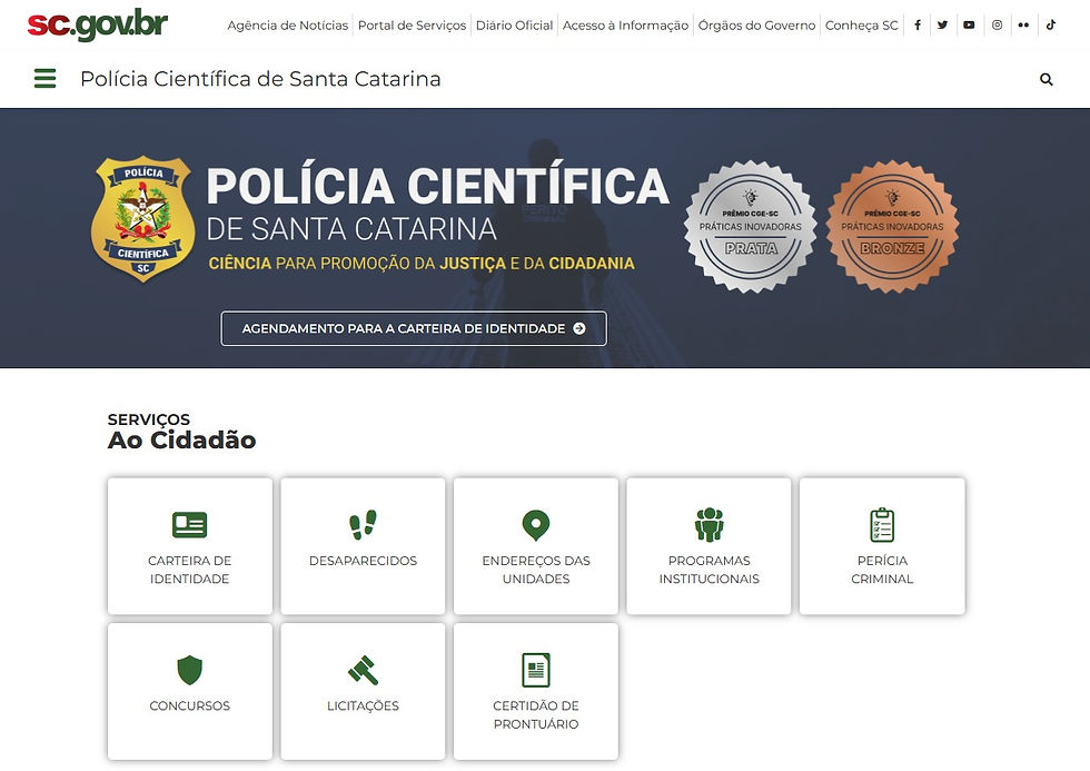 SC: Lançado o novo site para agendamento da Carteira de Identidade Nacional 