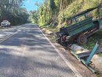 PMRv autua motoristas envolvidos em acidente com carreta agrícola em Águas de Chapecó