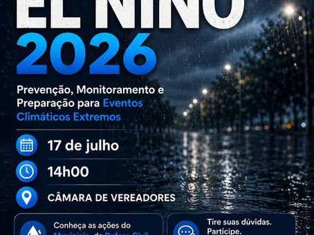 Águas de Chapecó terá Audiência Pública sobre El Niño nesta sexta-feira