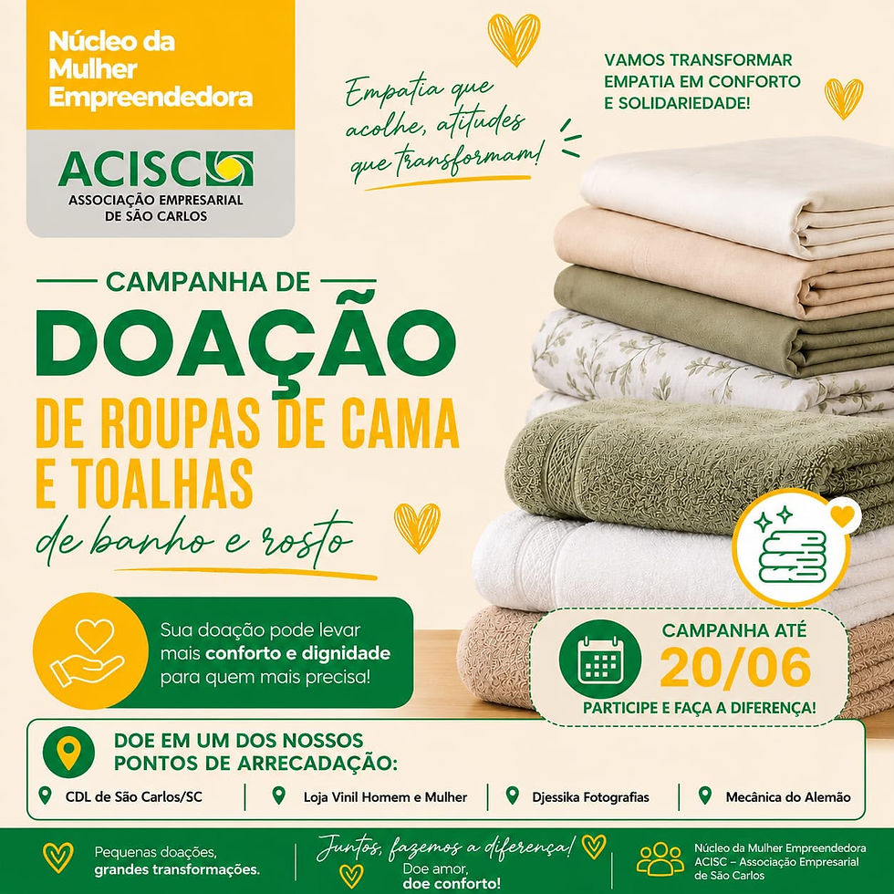 São Carlos: Campanha solidária do Núcleo da Mulher termina neste sábado