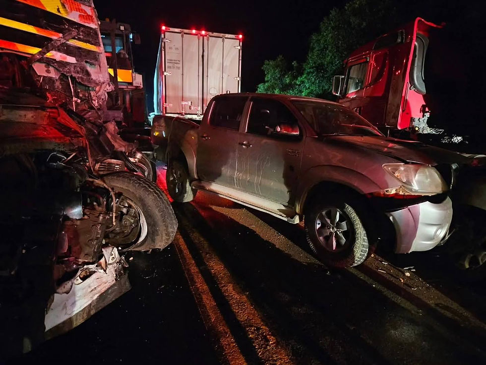 Imprudência causa acidente com sete veículos e três feridos no norte gaúcho