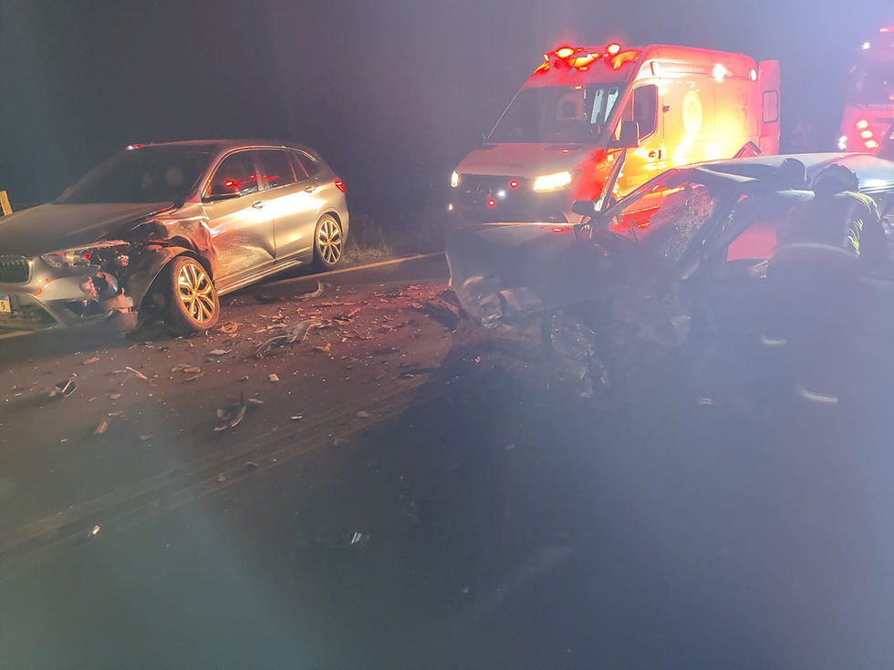 Homem fica ferido após colisão na SC 484, em Caxambu do Sul