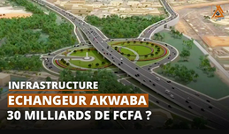 Les travaux de l'échangeur du carrefour Akwaba à Port-Bouet - route de l'aéroport d'Abidjan