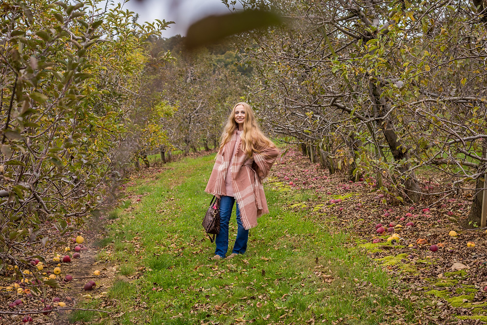 Cozy, fall, outfit, fashion, style, stylish, my style, April M. Heil, White Mountain shoes, Skipper loafer, suede, True Religion jeans, jeans, comfortable outfit, casual style, weekend style, blog, fashion blog, blanket scarf, sweater, Lauren Conrad, Lauren Conrad clothes, Louis Vuitton, Damier, blonde hair, wavy blonde hair, wavy hair style, wavy, hair, women's hair styles, Starbucks, Starbucks fall menu, Starbucks fall, pumpkin spice, apple picking, Browns Orchards, York Pennsylvania, Pennsylvania, I love PA, places to go in Pennsylvania, apple cider, hot apple cider, Pinterest