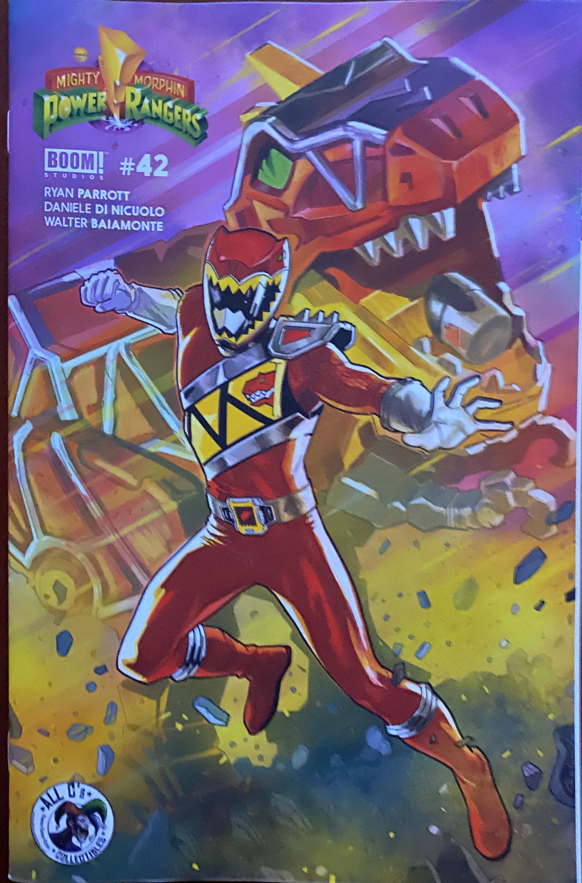 Signed BOOM Issue#42 Dino Charge Variant Cover