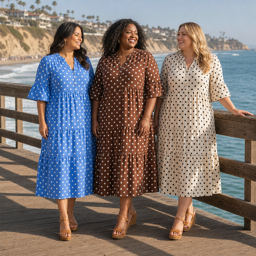 Thumbnail: Millie Smock Style Polka Dot Dress