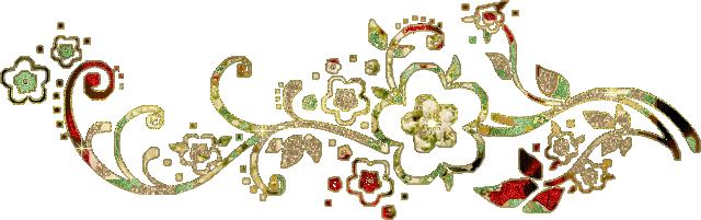 red adn green banner flower