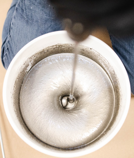 SurfKoat metallic fx epoxy mixing example.