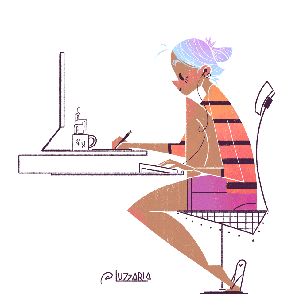diseñador en escritorio