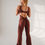 Thumbnail: Wide-Leg Jumpsuit – Mocha Brown